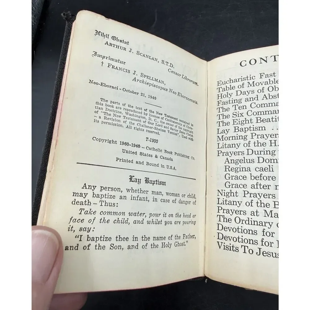 Priest Personal 1940’s Key Of Heaven Catholic Devotions Loaded W Holy Cards!